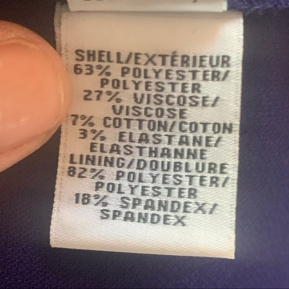 DIANE VON FURSTENBURG Halle Ponte Knit Purple Sleeveless Dress V-Neck Size 8 - Picture 12 of 16